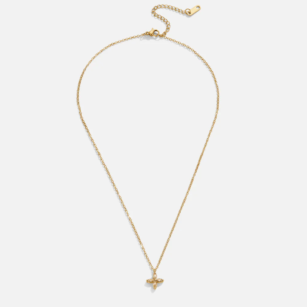 Vioraia Elowyn Crystal Petal Necklace