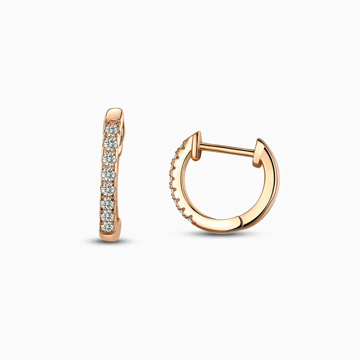 Vioraia Sparkling Huggie Earrings