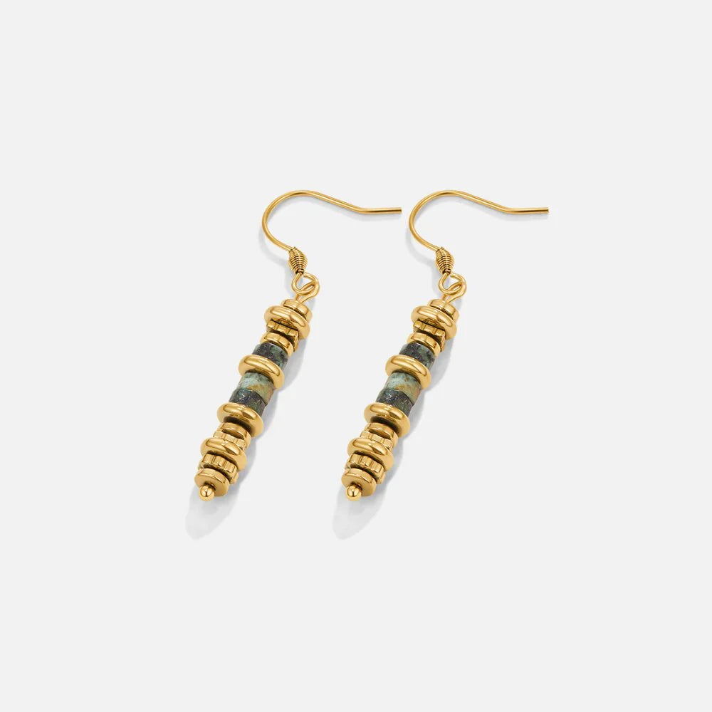 Vioraia Turquoise Stone Drop Earrings