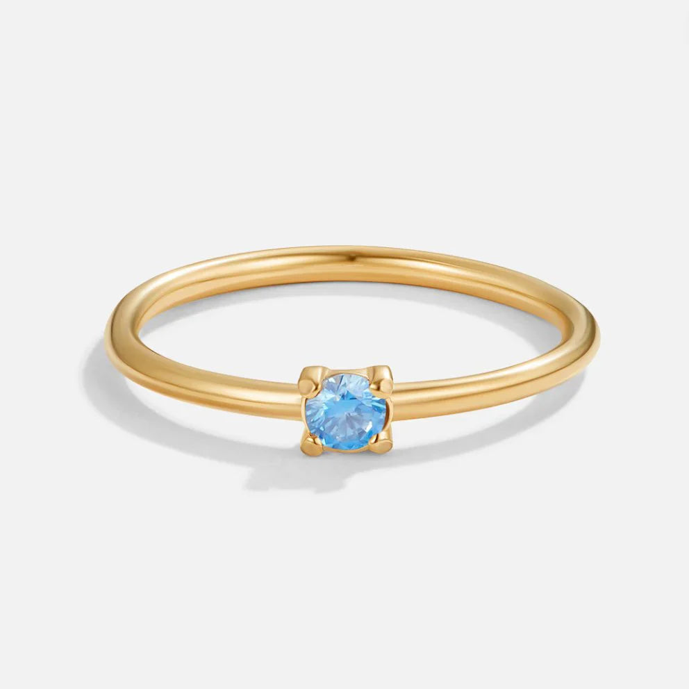 Vioraia Birthstone 18K Gold Rings