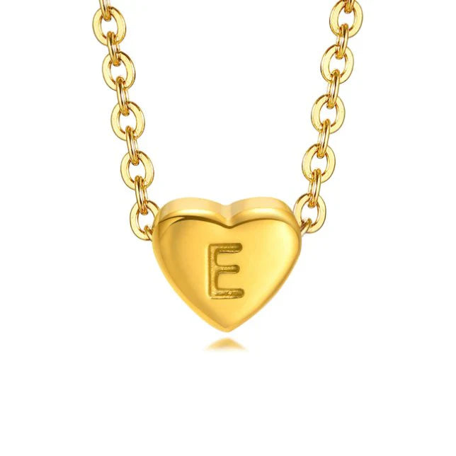 Vioraia Letter Heart Necklace