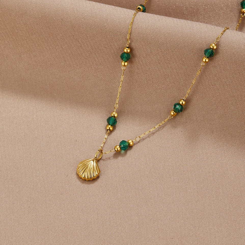 Vioraia Ocean Lover Shell & Bead Necklace Set
