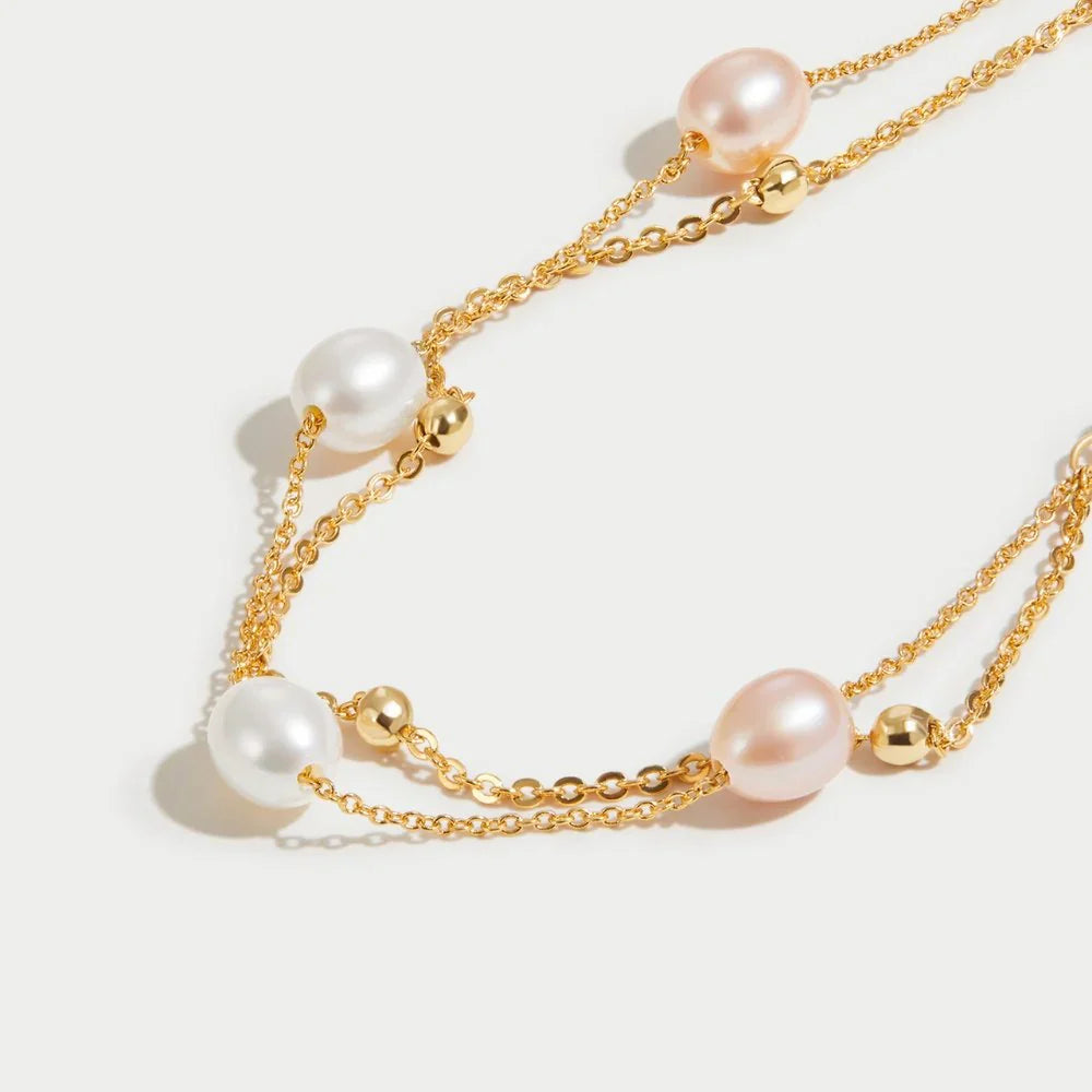 Vioraia Freshwater Pearl Layered Bracelet