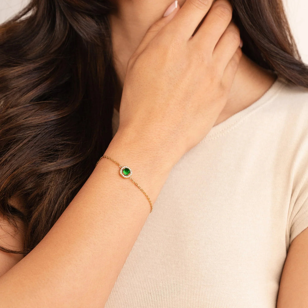 Vioraia Green Emerald Crystal Bracelet