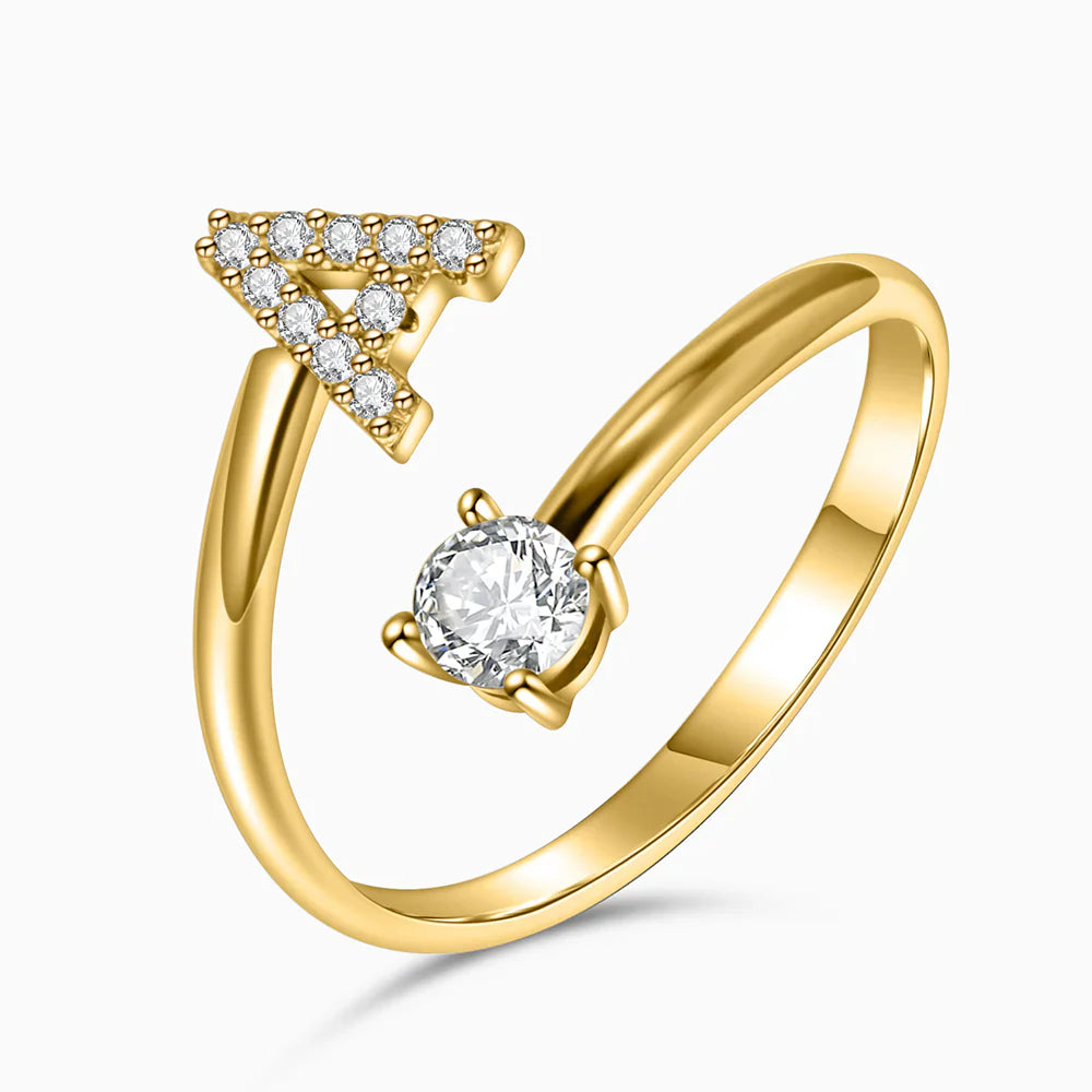 Vioraia Sparkling Initial Ring