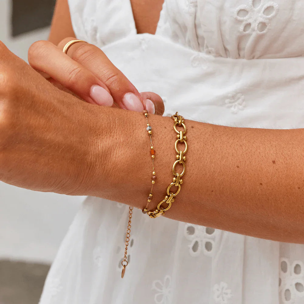 Vioraia Gold Link Chain Bracelet