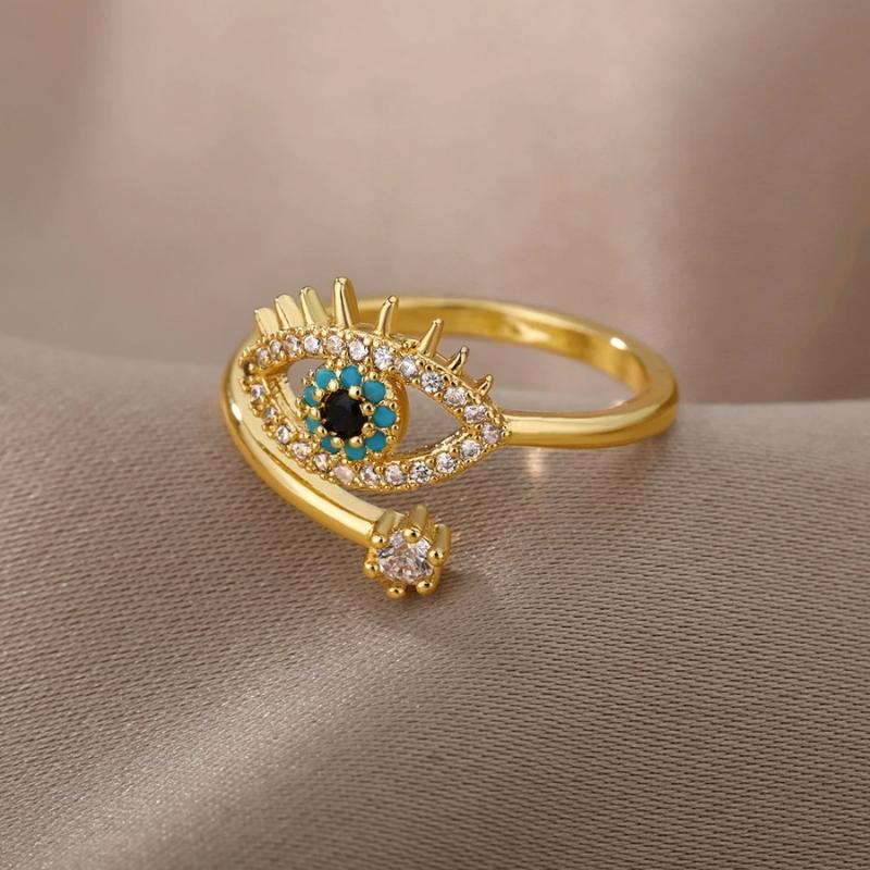 Vioraia Blue Evil Eye Ring