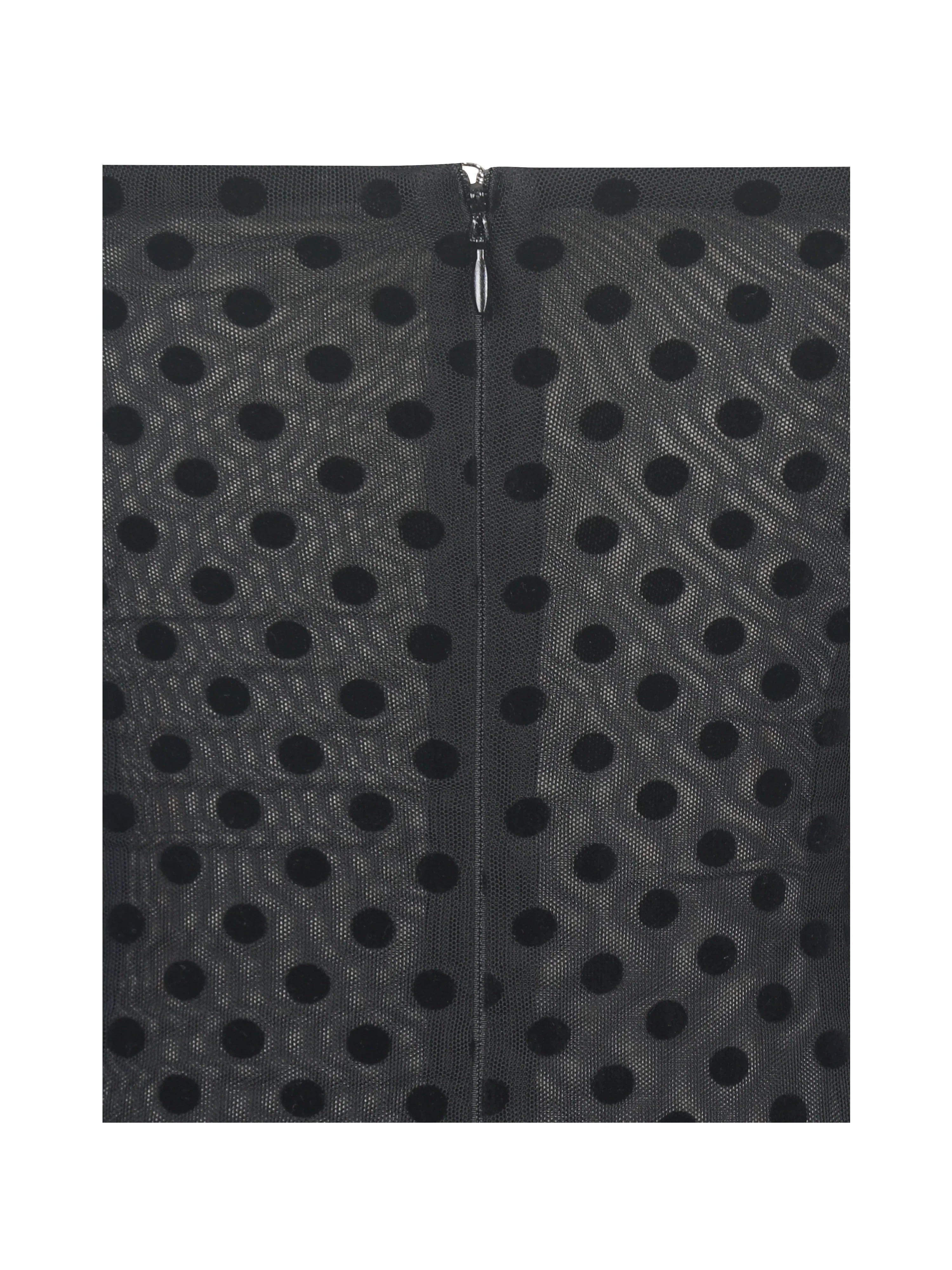 Faith Black and White Polka Dot Sweetheart Maxi Dress