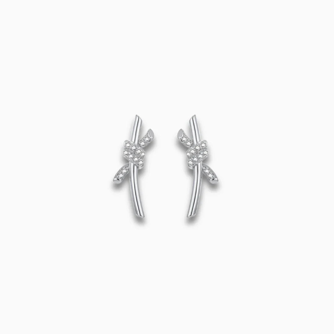 Vioraia Lyra Twist Climber Earrings