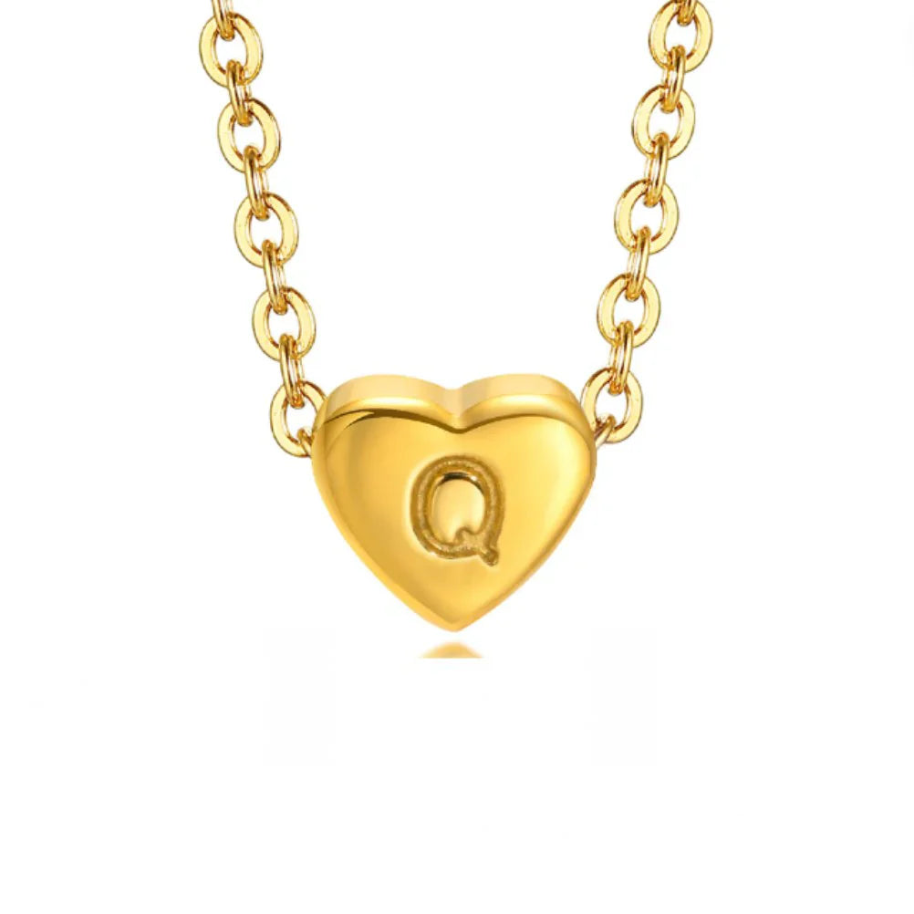 Vioraia Letter Heart Necklace