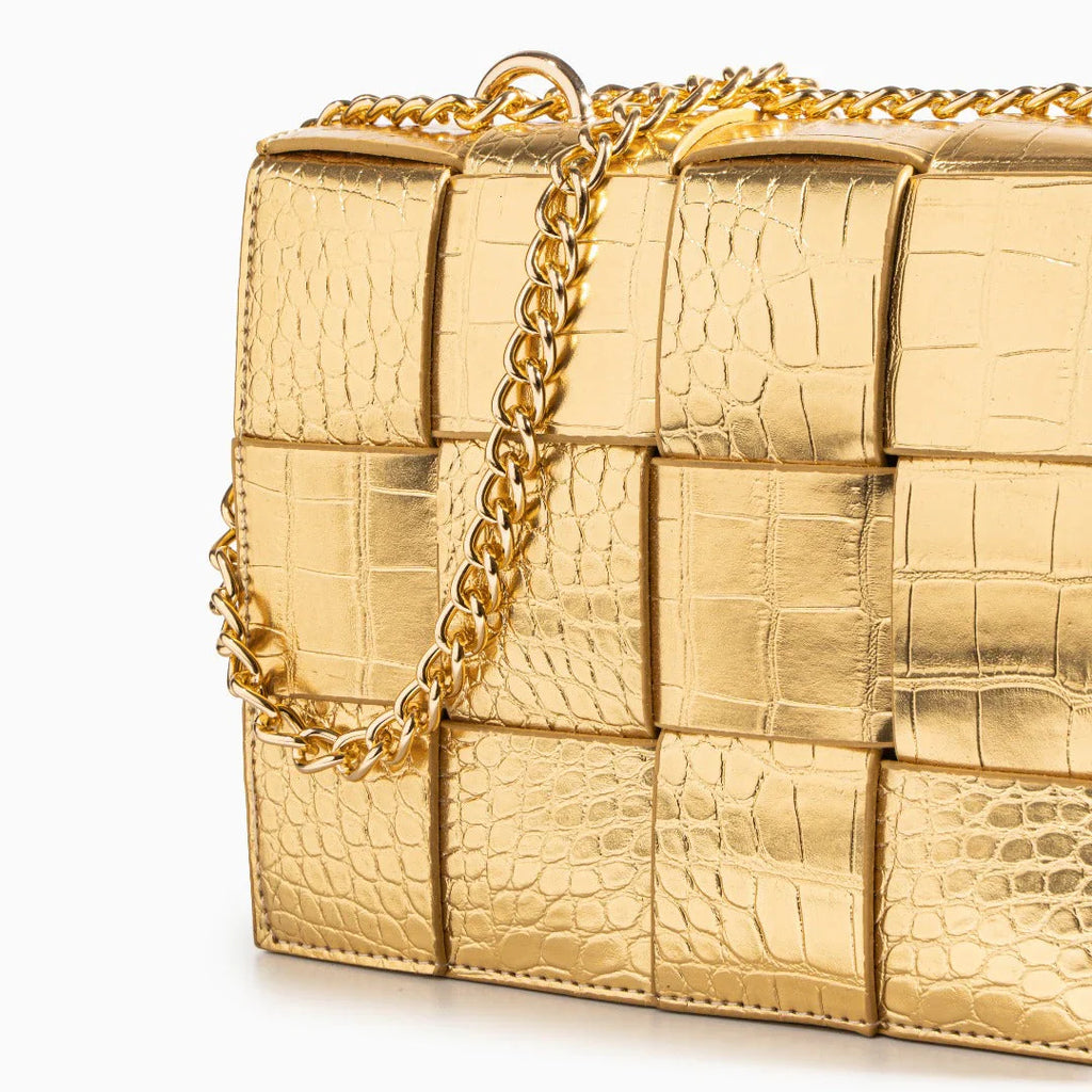 Vioraia Crocodile Pattern Crossbody Bag