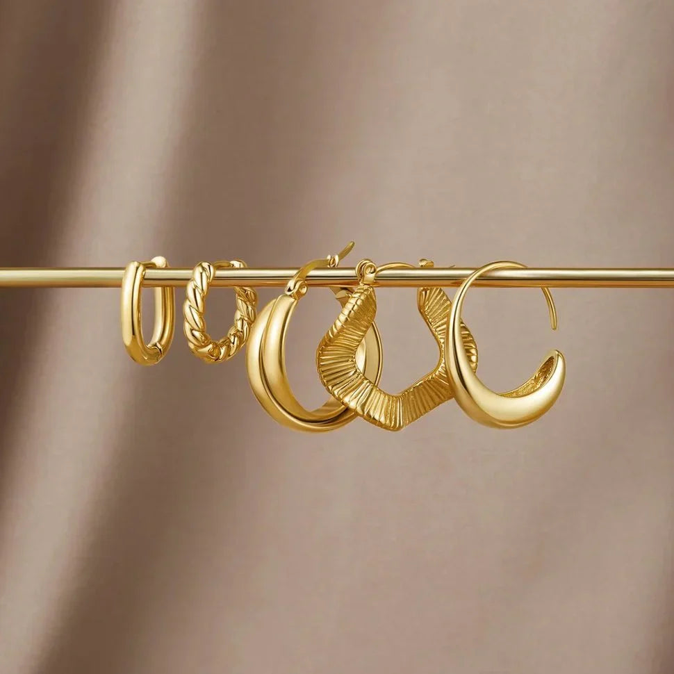 Vioraia Talia Gold Hoop Earrings