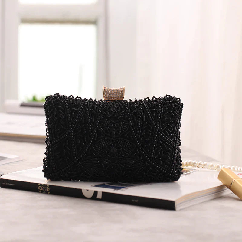 Vioraia Kaia Luxury Beaded Clutch Bag