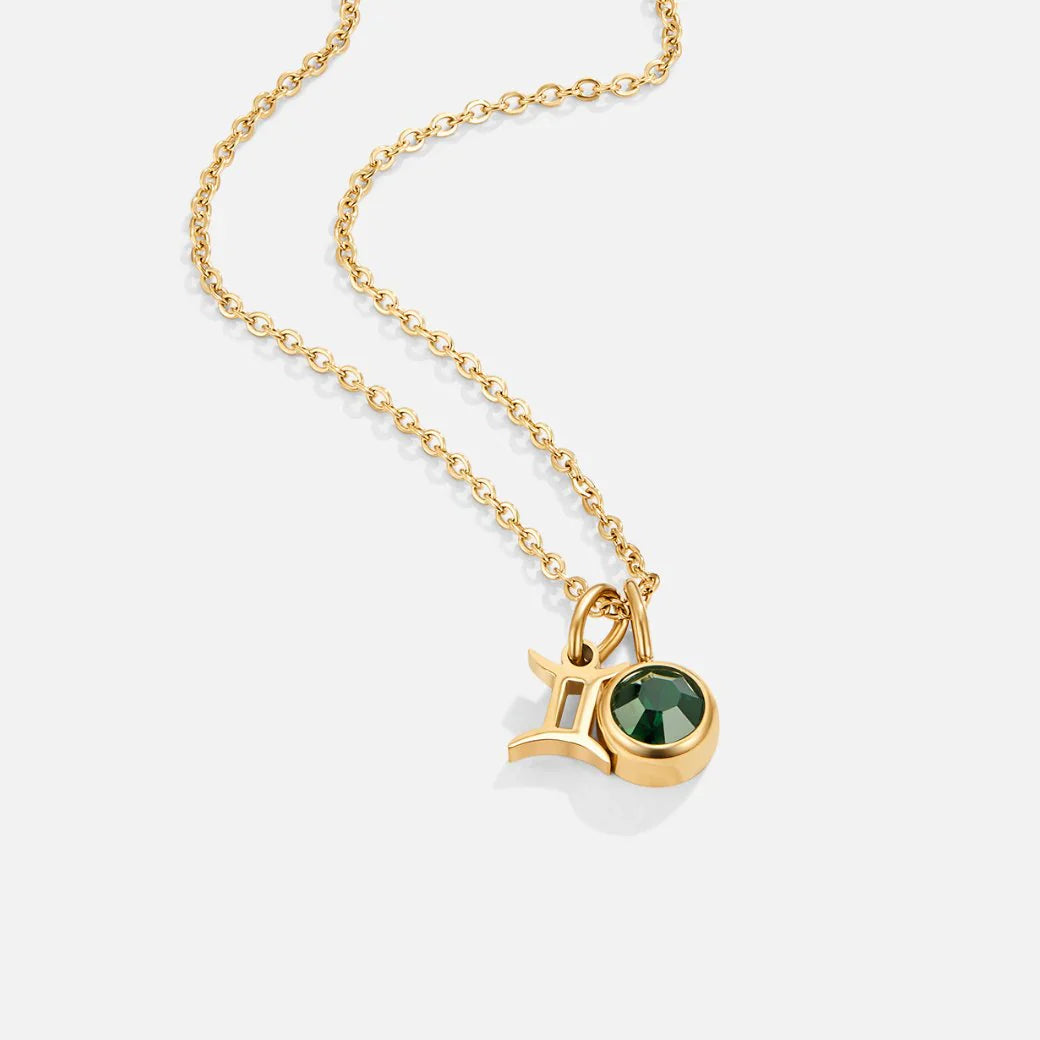 Vioraia Astria Zodiac Birthstone Necklace