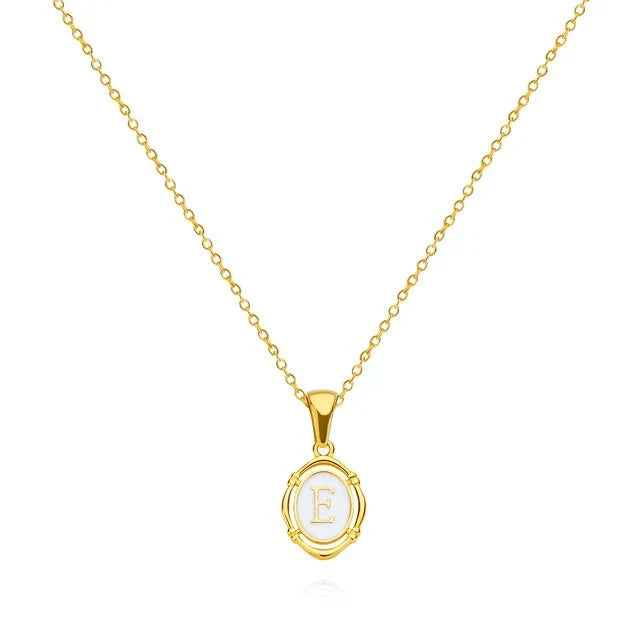 Vioraia Vintage Gold Letter Necklace