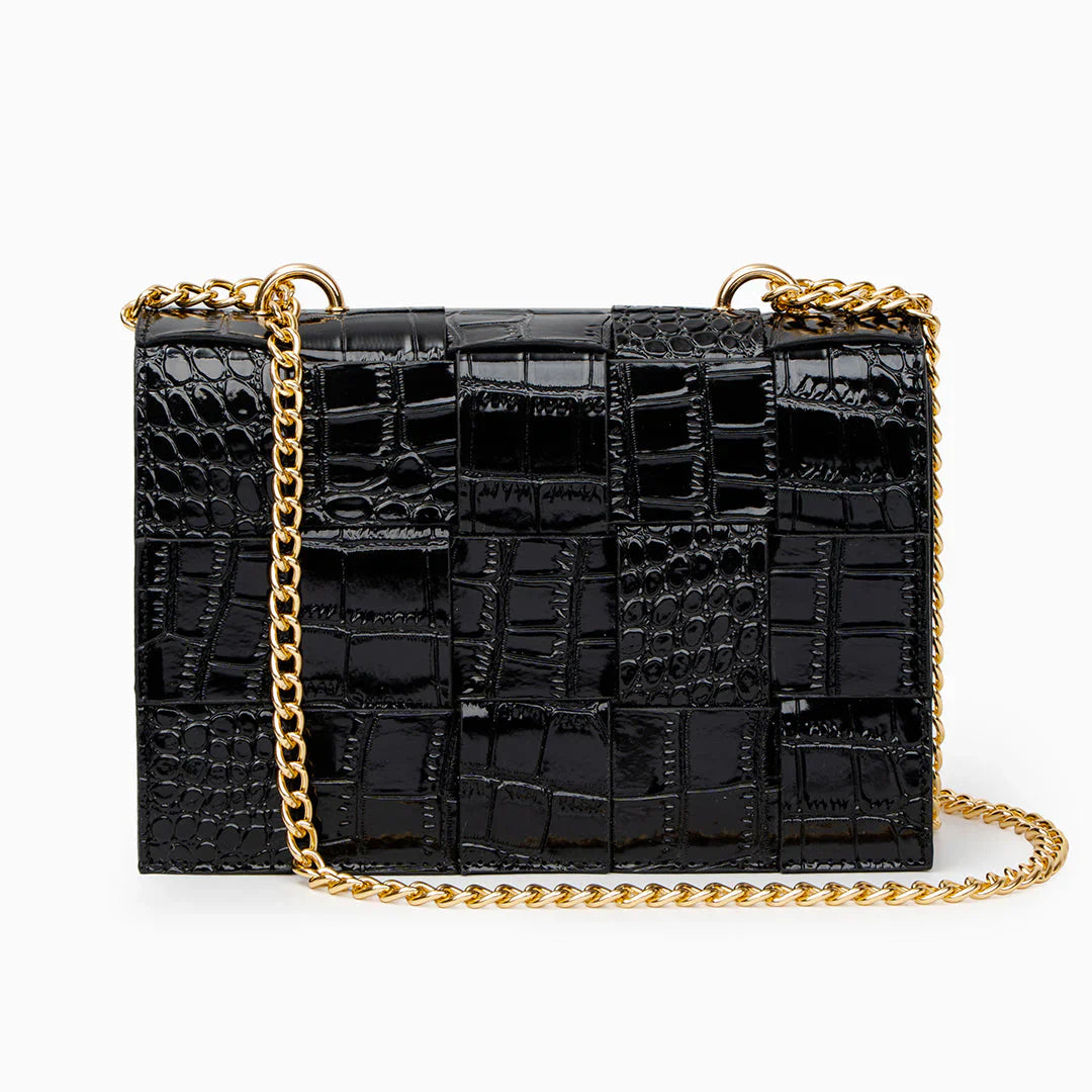 Vioraia Crocodile Pattern Crossbody Bag