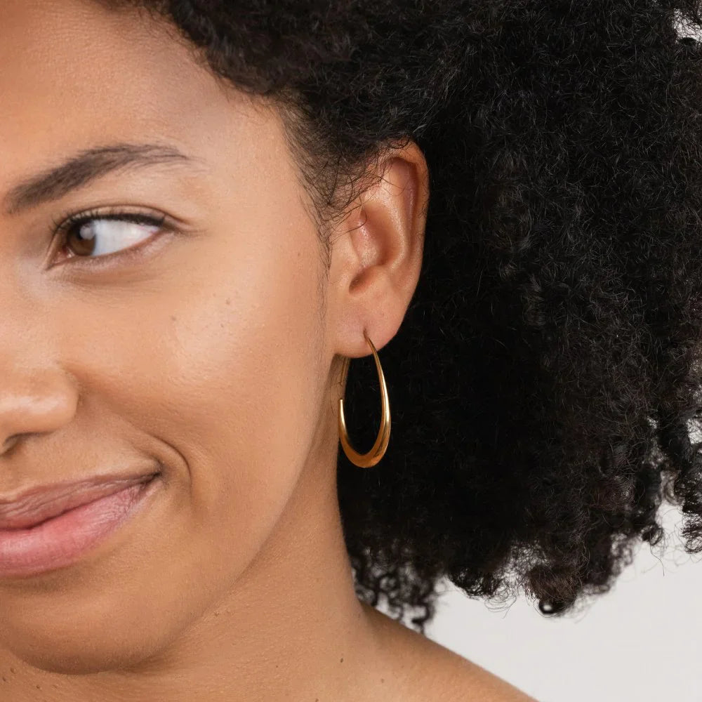 Vioraia Nica Gold Hoop Earrings