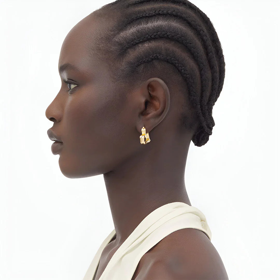 Vioraia Lina Abstract Hoop Earrings