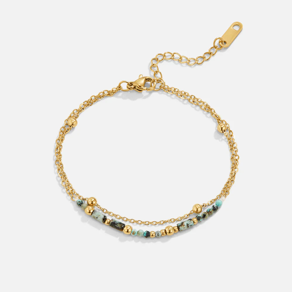 Vioraia Layered Stone Beads Bracelet