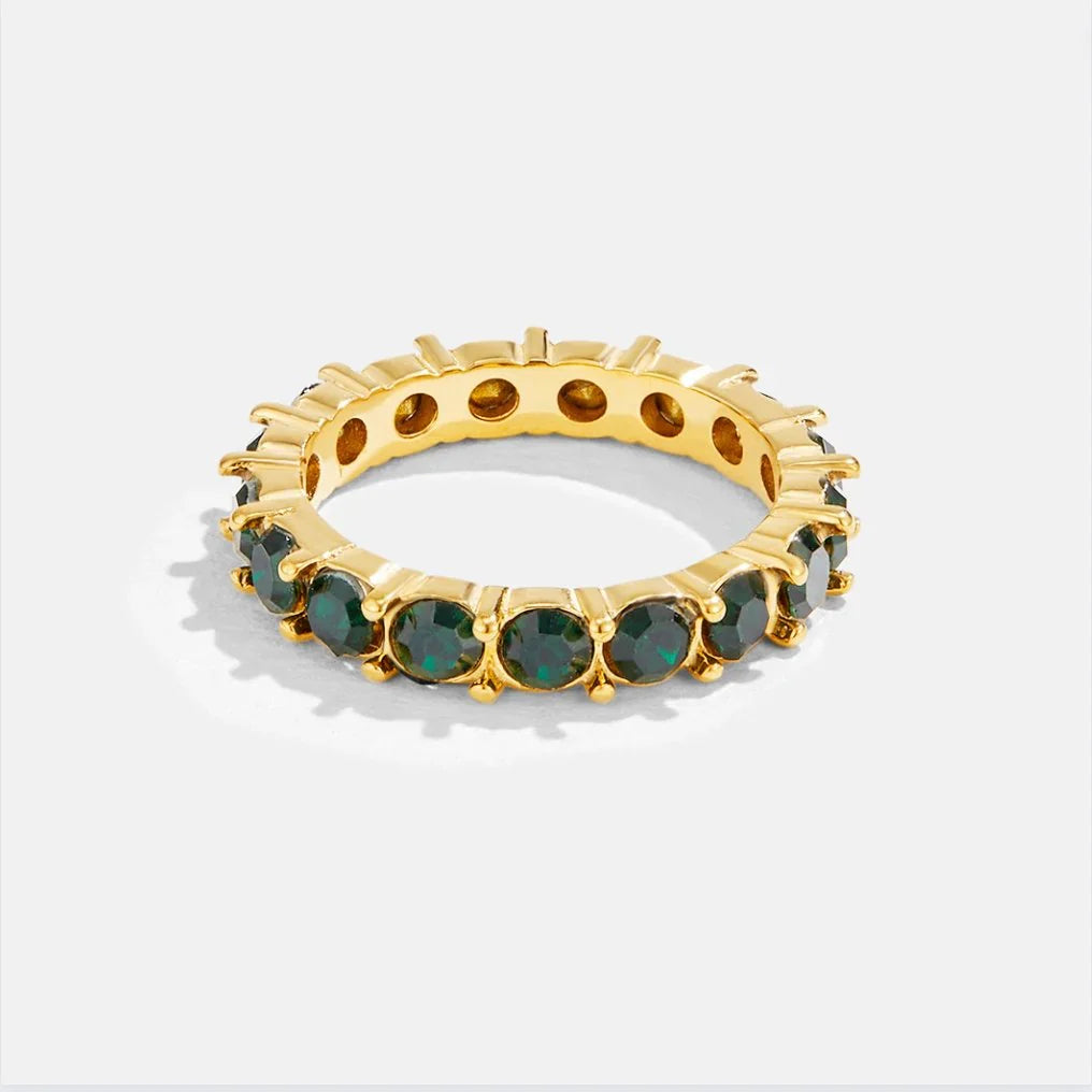 Vioraia Emerald Beauty 18K Crystal Ring