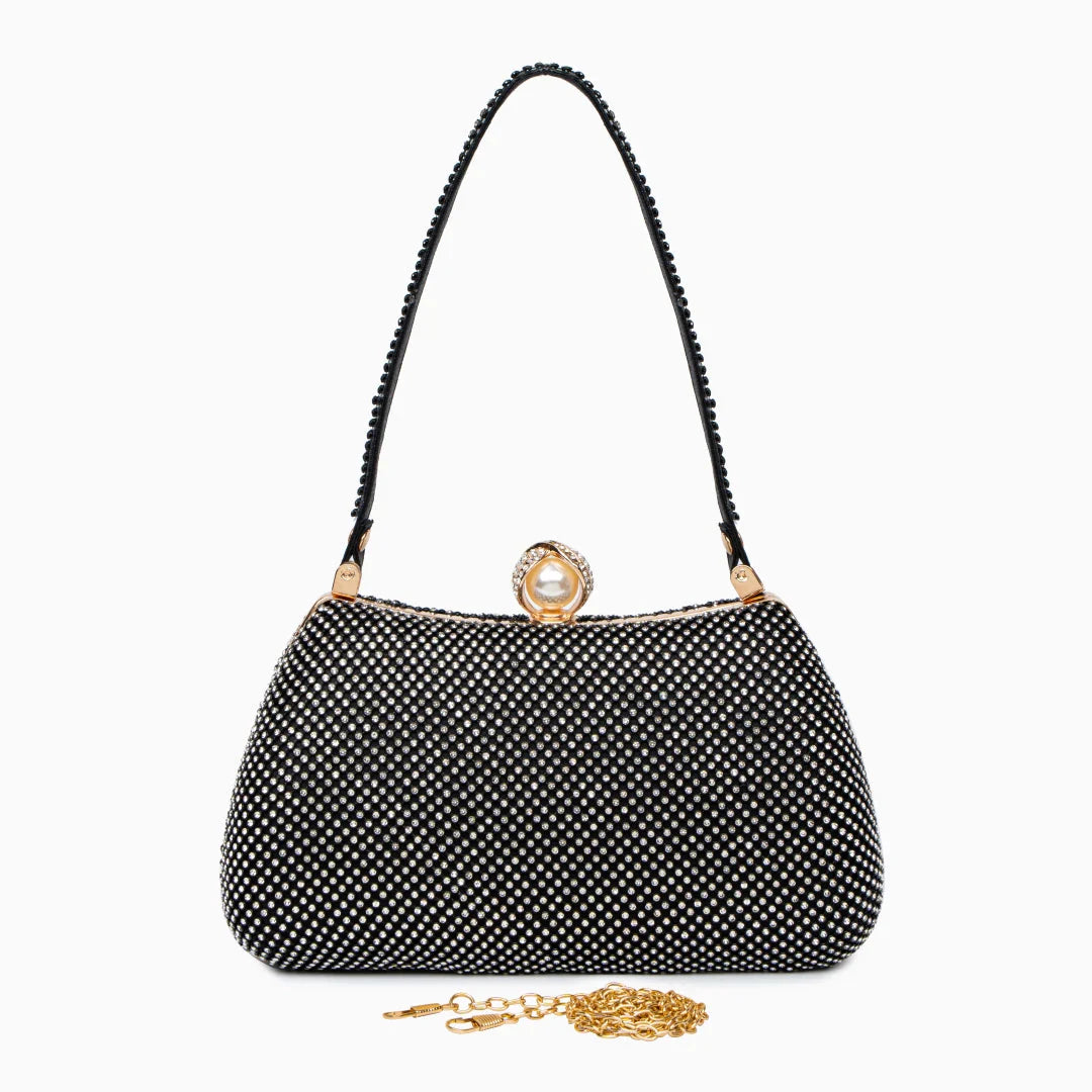 Vioraia Vintage Rhinestones Glitter Handbag