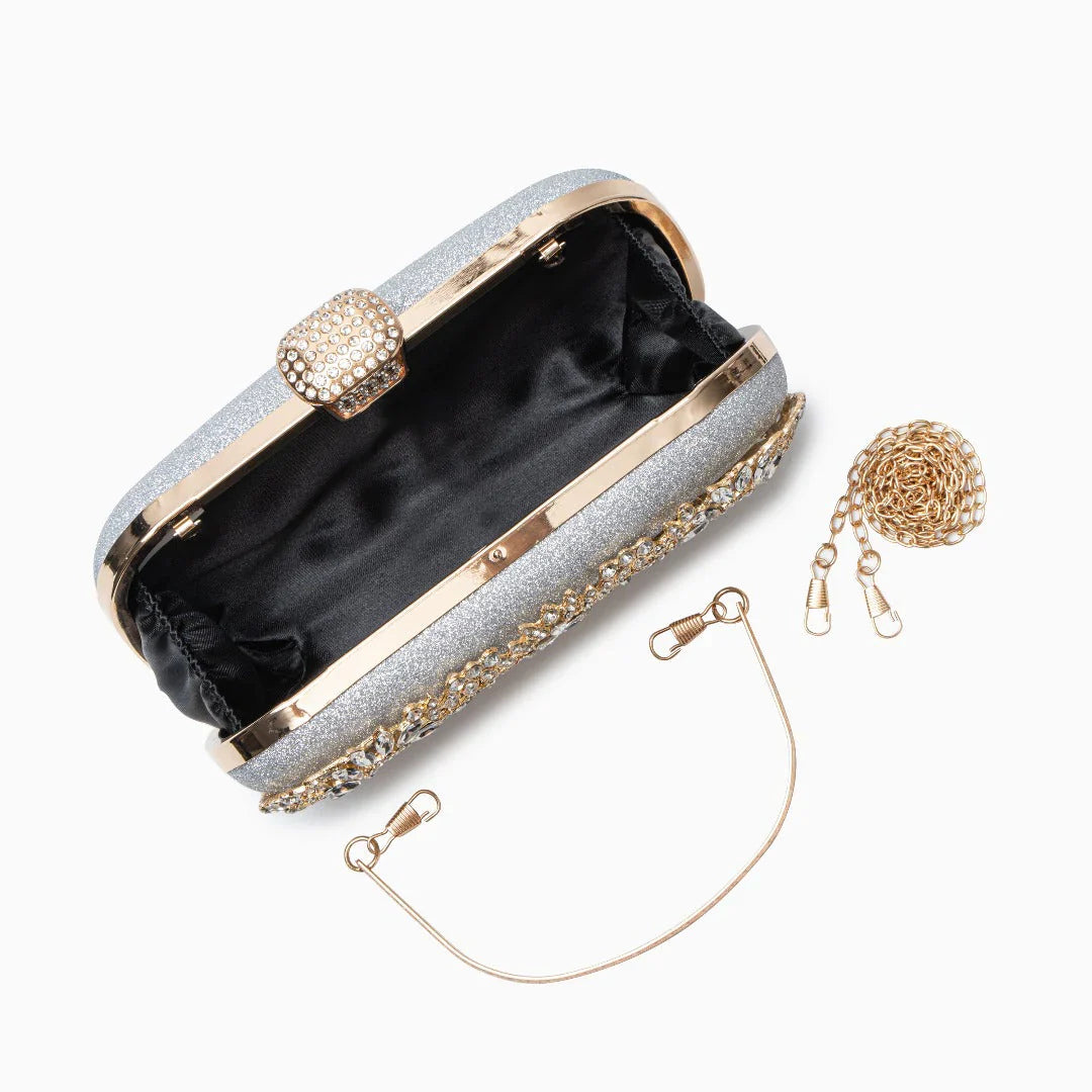 Vioraia Luxurious Flower Clutch Bag