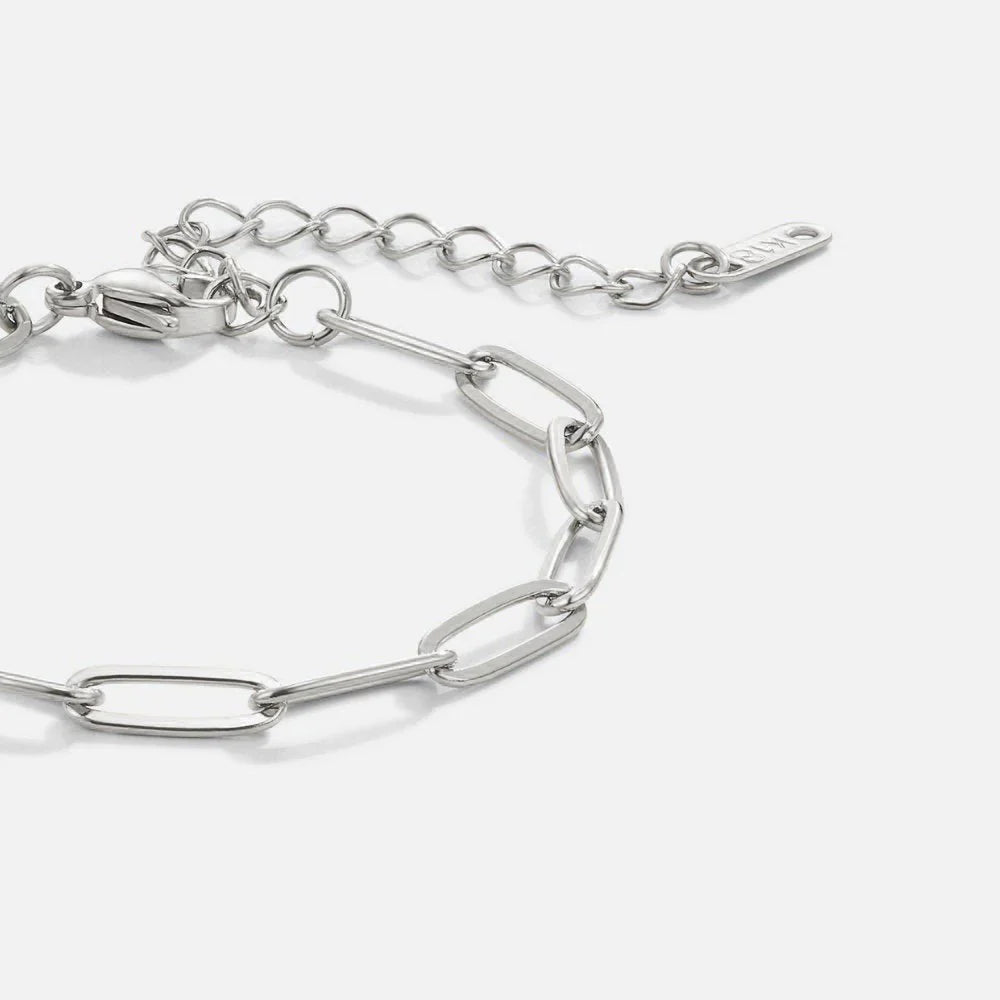 Vioraia Paperclip Silver Bracelet