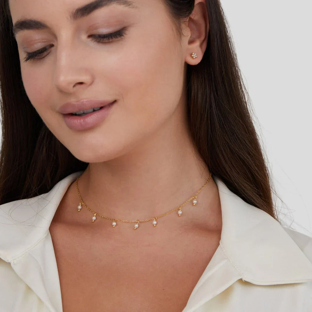 Vioraia Laila 18k Gold Pearl Necklace