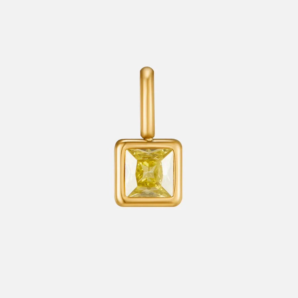Vioraia Square Pendant Birthstone Necklace