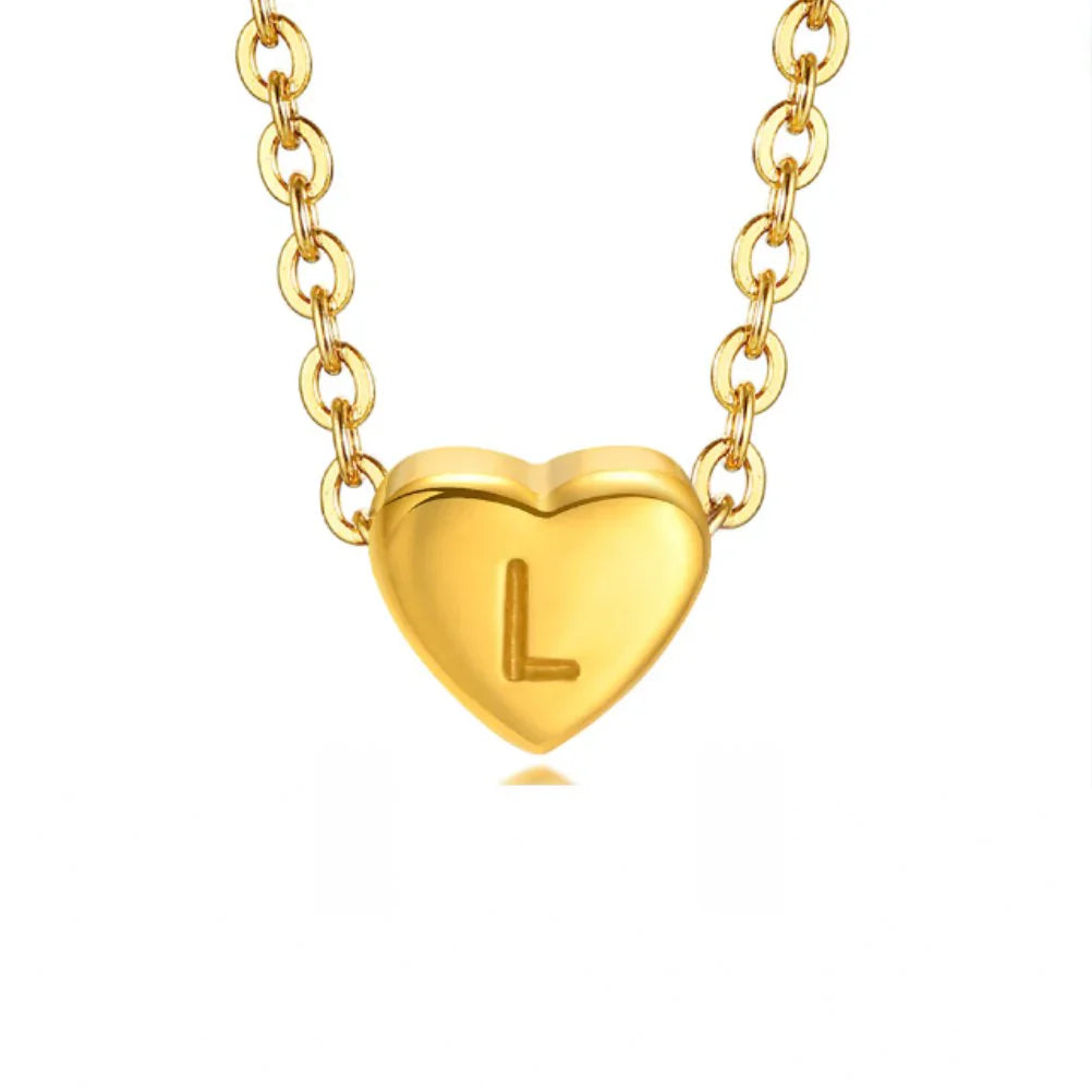 Vioraia Letter Heart Necklace