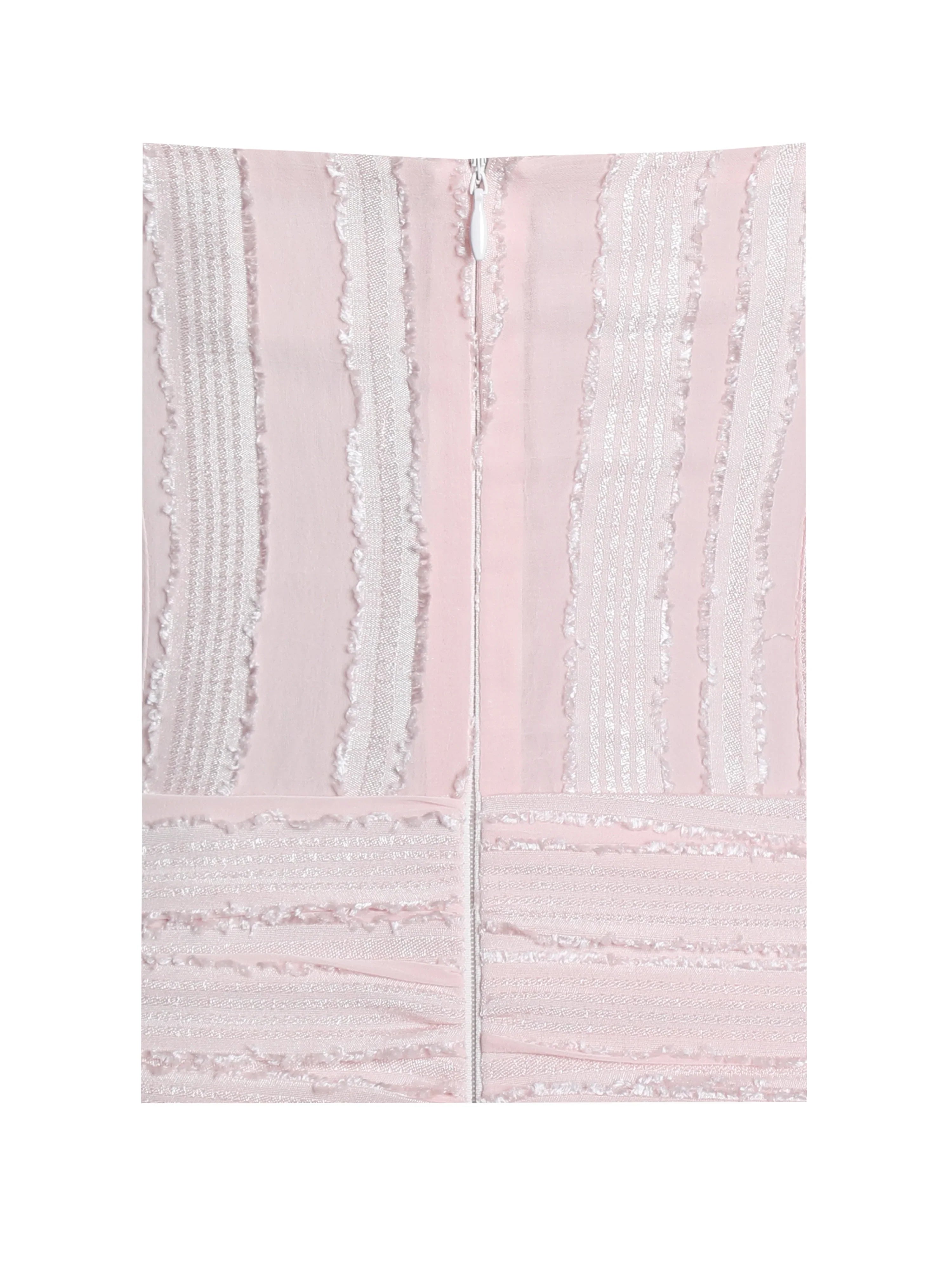 Mallory Baby Pink Stripe Jacquard High Slit Gown