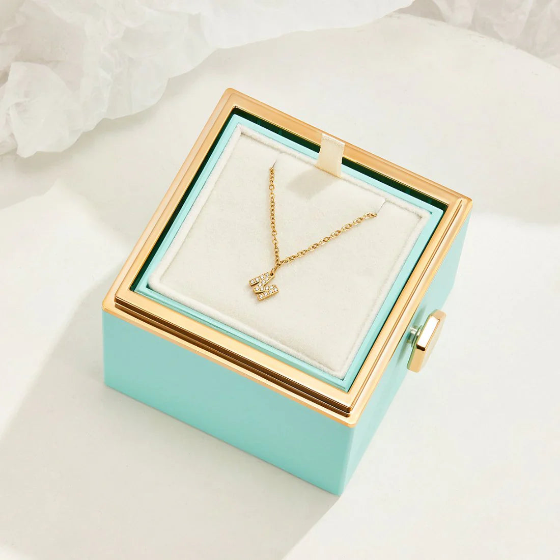 Vioraia Crystal Letter Charm Necklace