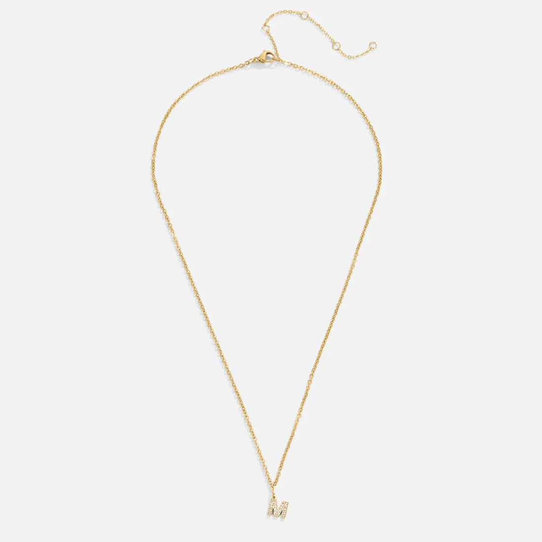 Vioraia Crystal Letter Charm Necklace
