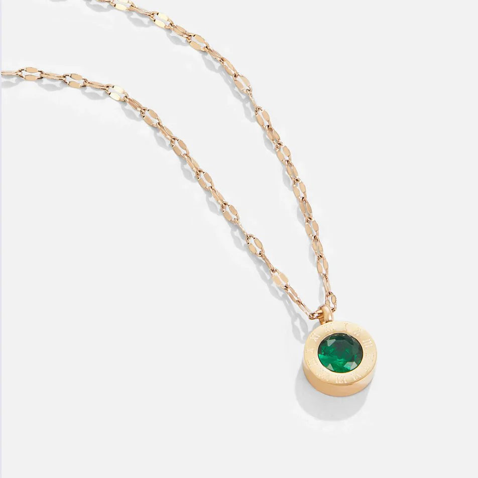 Vioraia Green Crystal Athena Necklace
