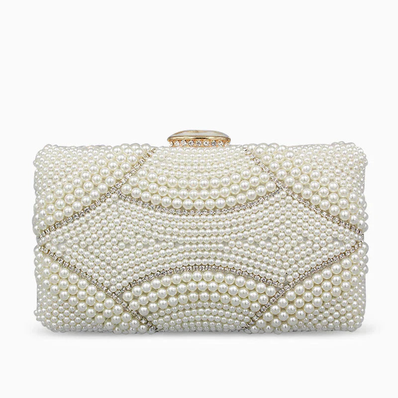 Vioraia Violeta Pearl Clutch Bag