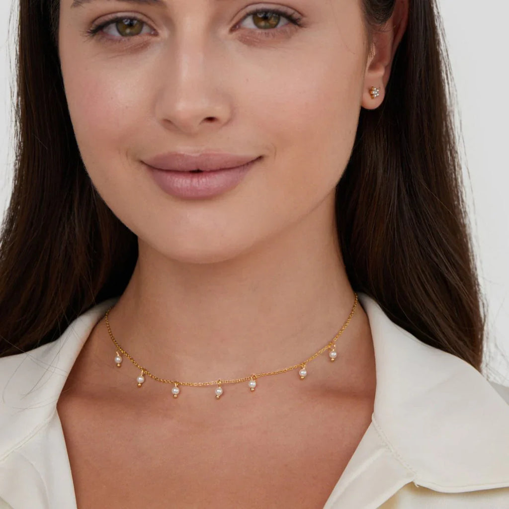 Vioraia Laila 18k Gold Pearl Necklace