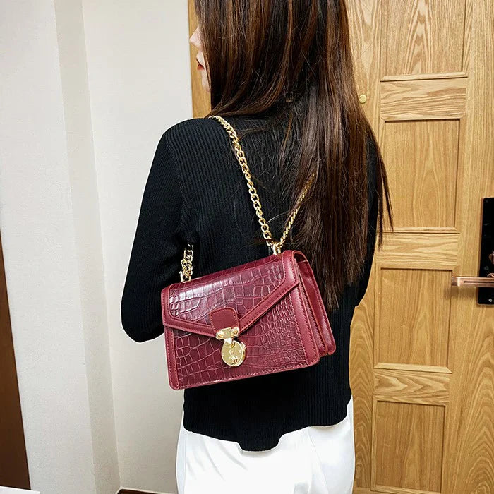 Vioraia Emily Crocodile Crossbody Bag