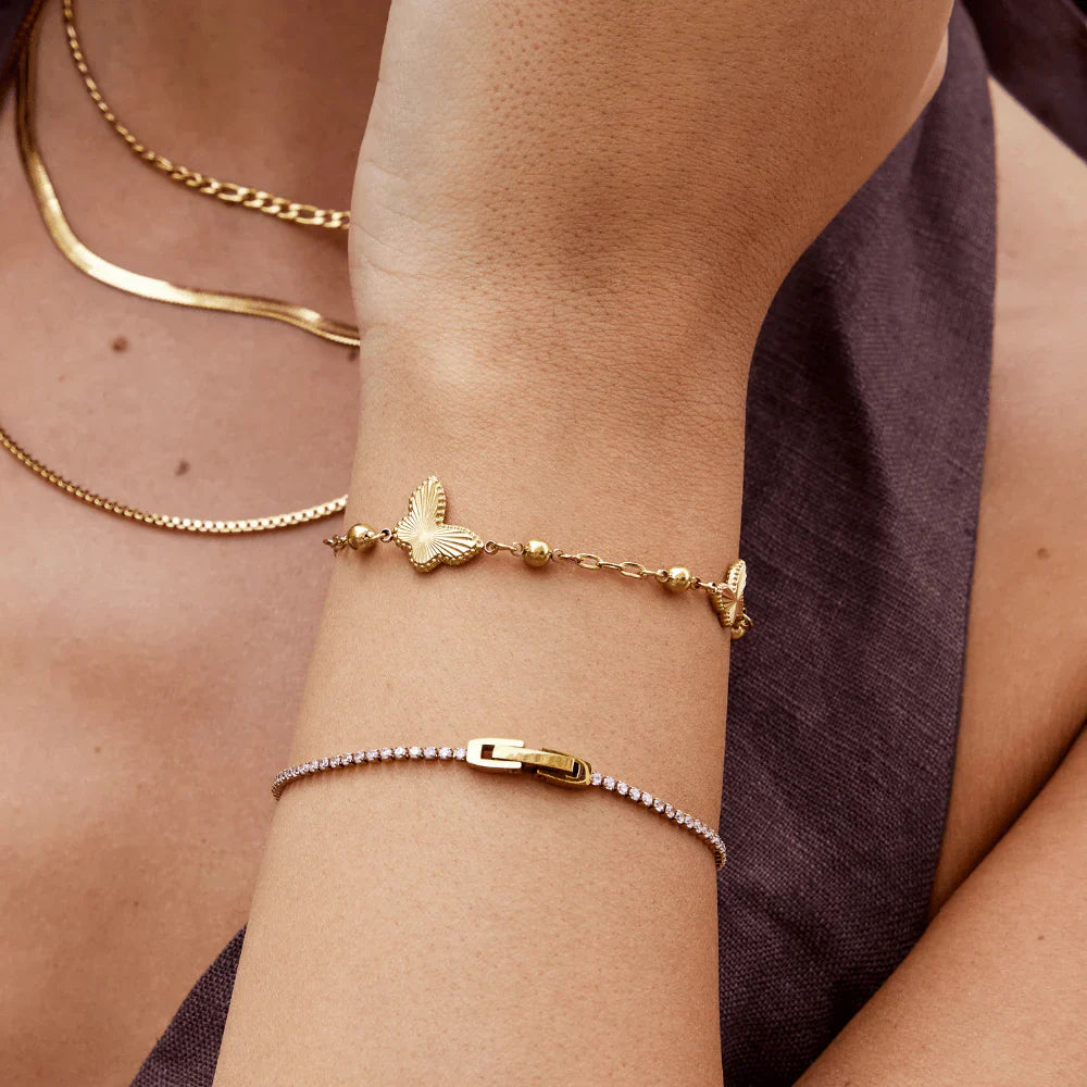 Vioraia Emilia Golden Butterfly Bracelet