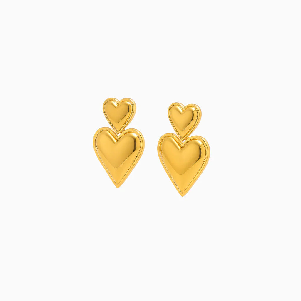 Vioraia Amara Double Heart Earrings