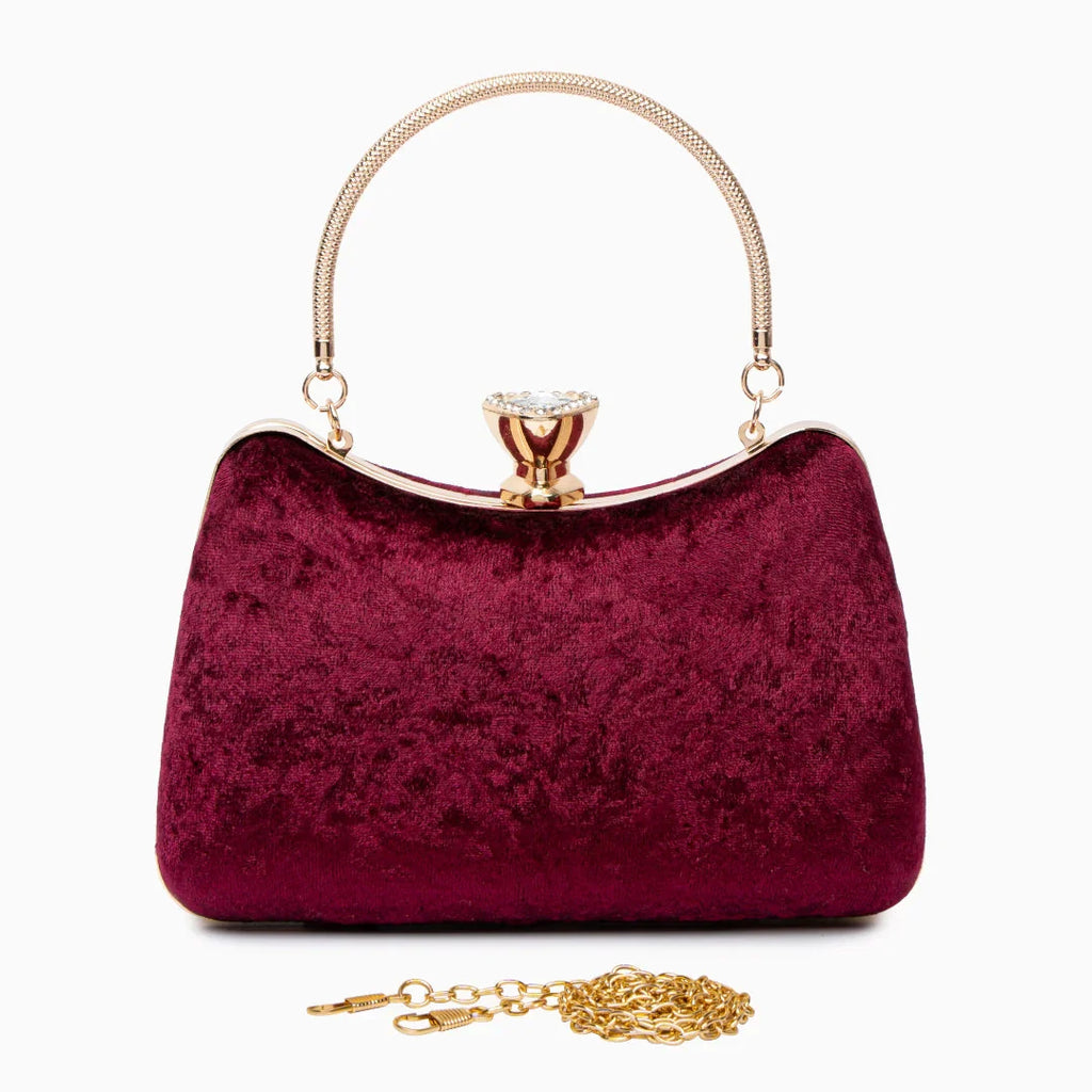 Vioraia (CS) Velvet Flask Clutch Bag