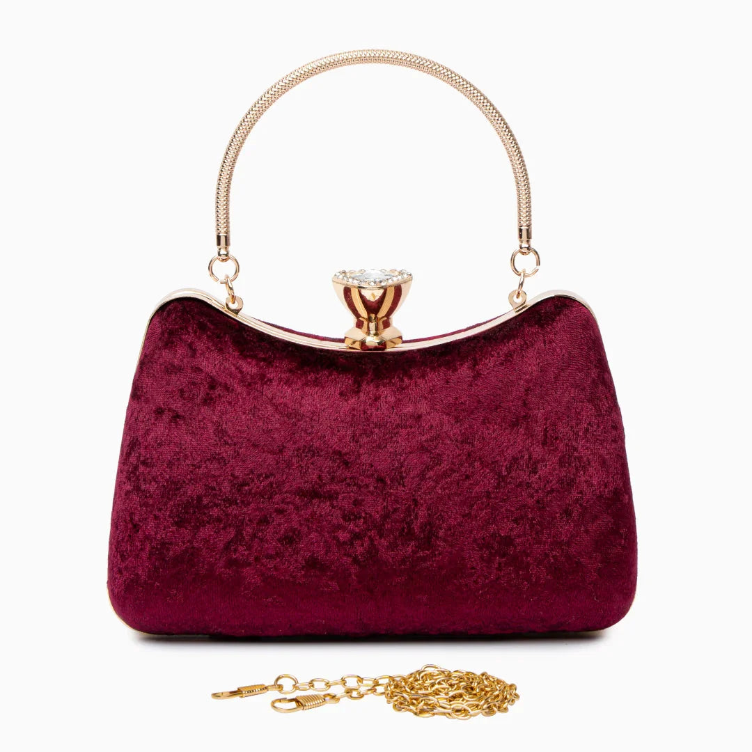 Vioraia (CS) Velvet Flask Clutch Bag