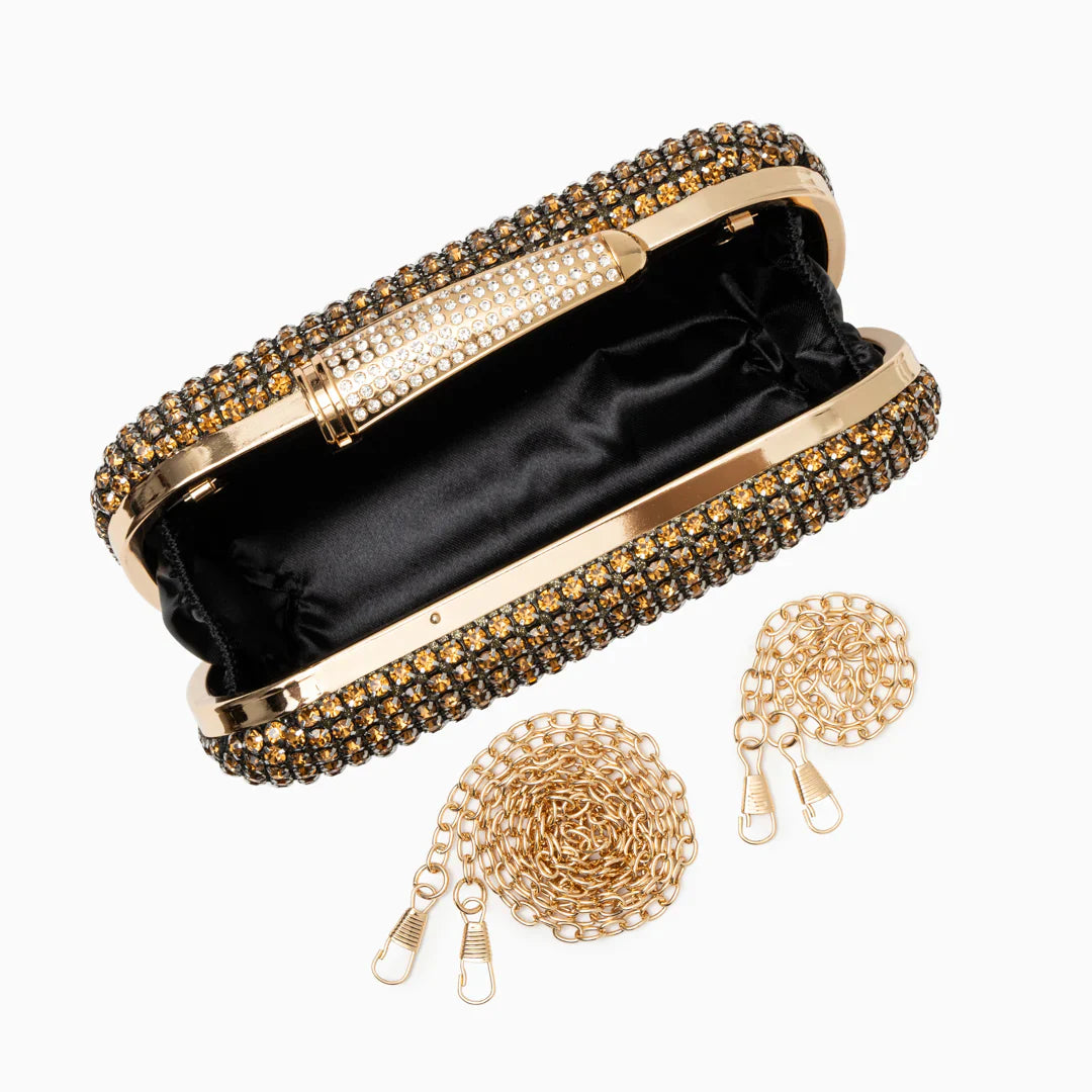 Vioraia Sara Diamond Encrusted Clutch Bag