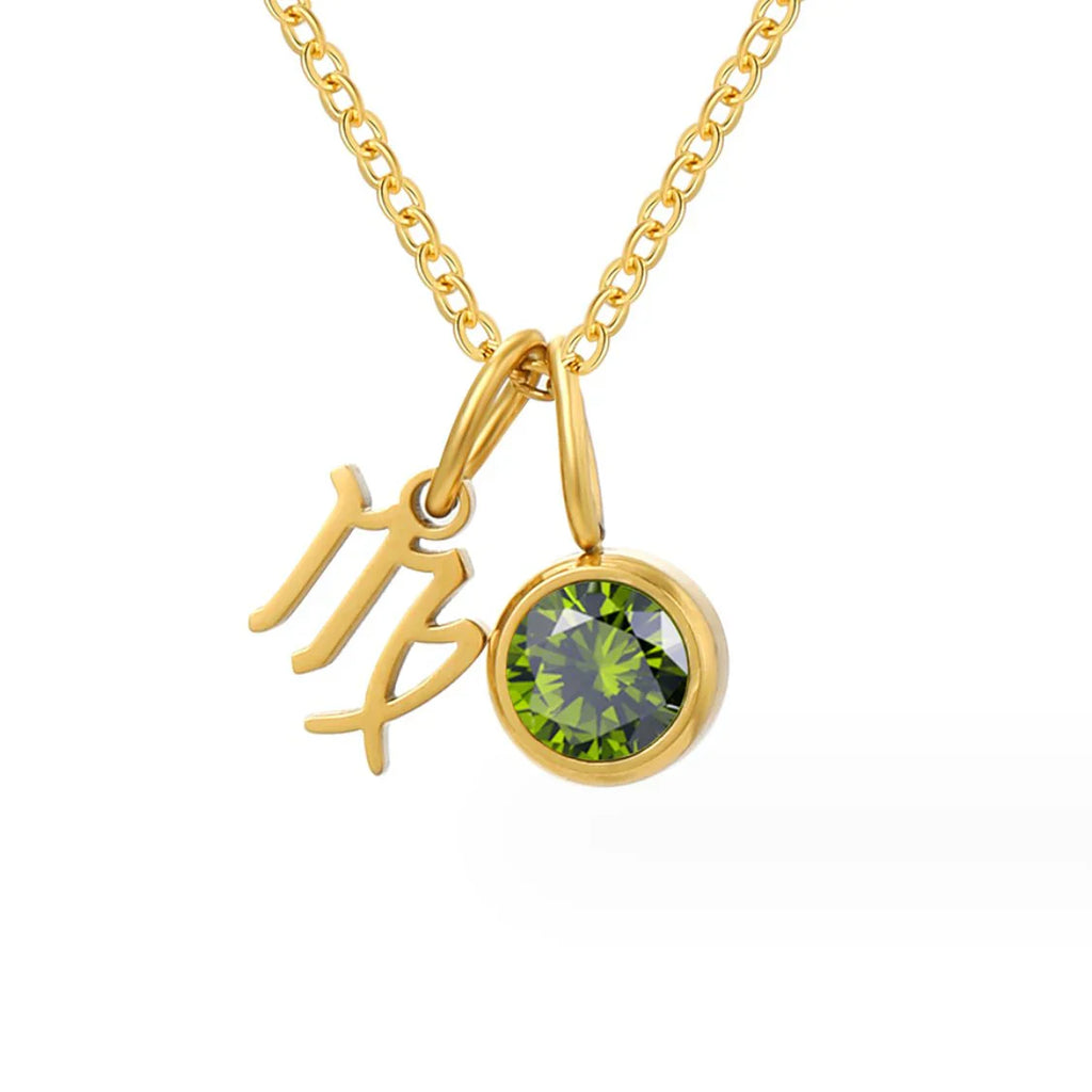 Vioraia Astria Zodiac Birthstone Necklace