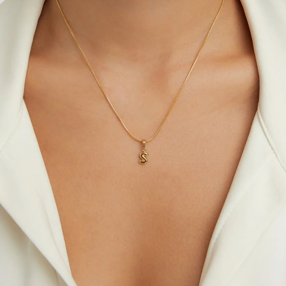 Vioraia Bubble Letter Necklace