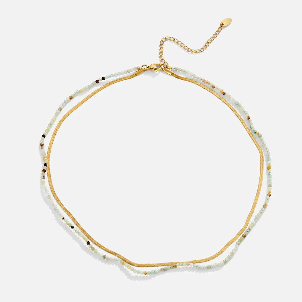 Vioraia Neesa Stone Beads Layered Necklace