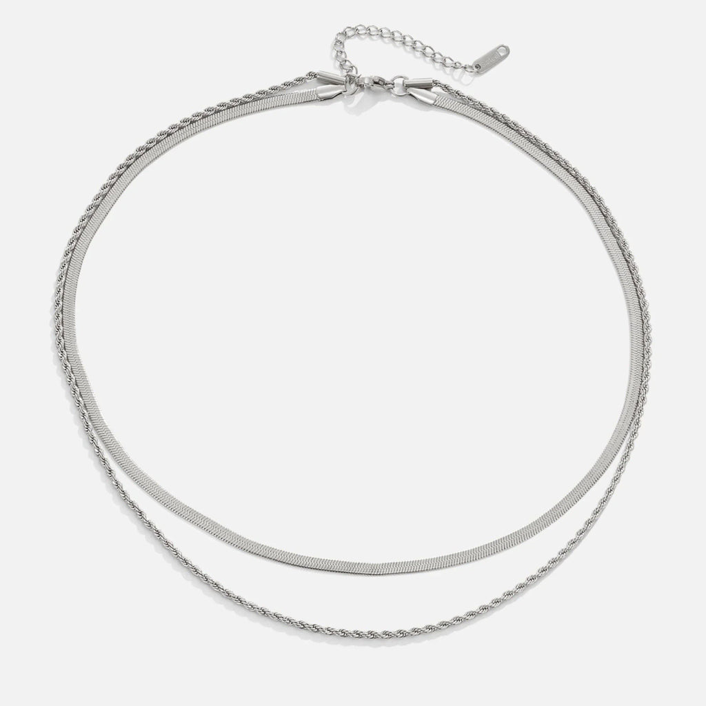 Vioraia Alexandra Silver Layered Necklace