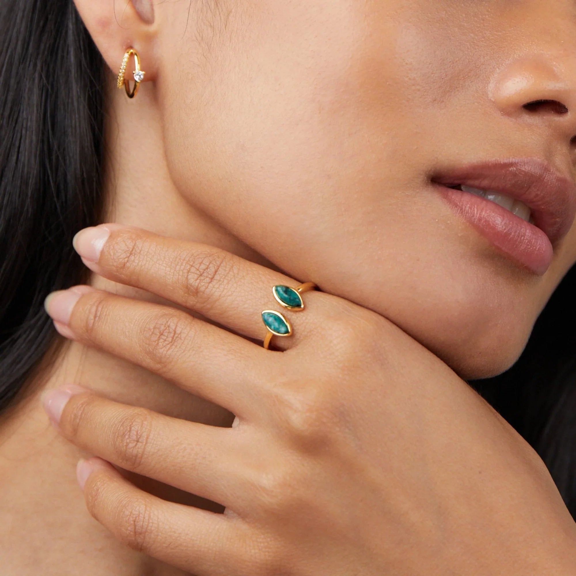 Vioraia Jade Green Wrap Ring