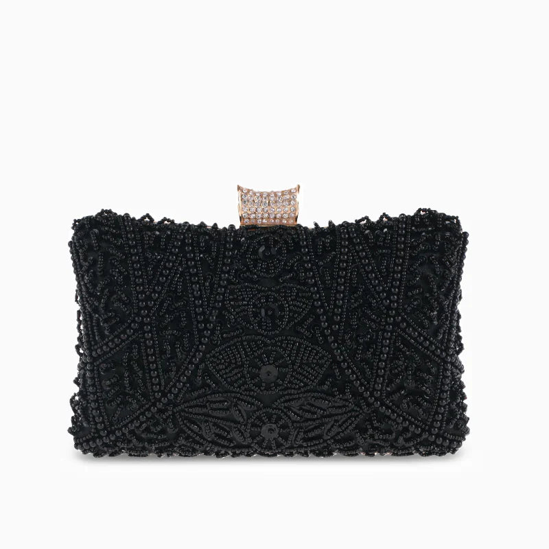 Vioraia Kaia Luxury Beaded Clutch Bag