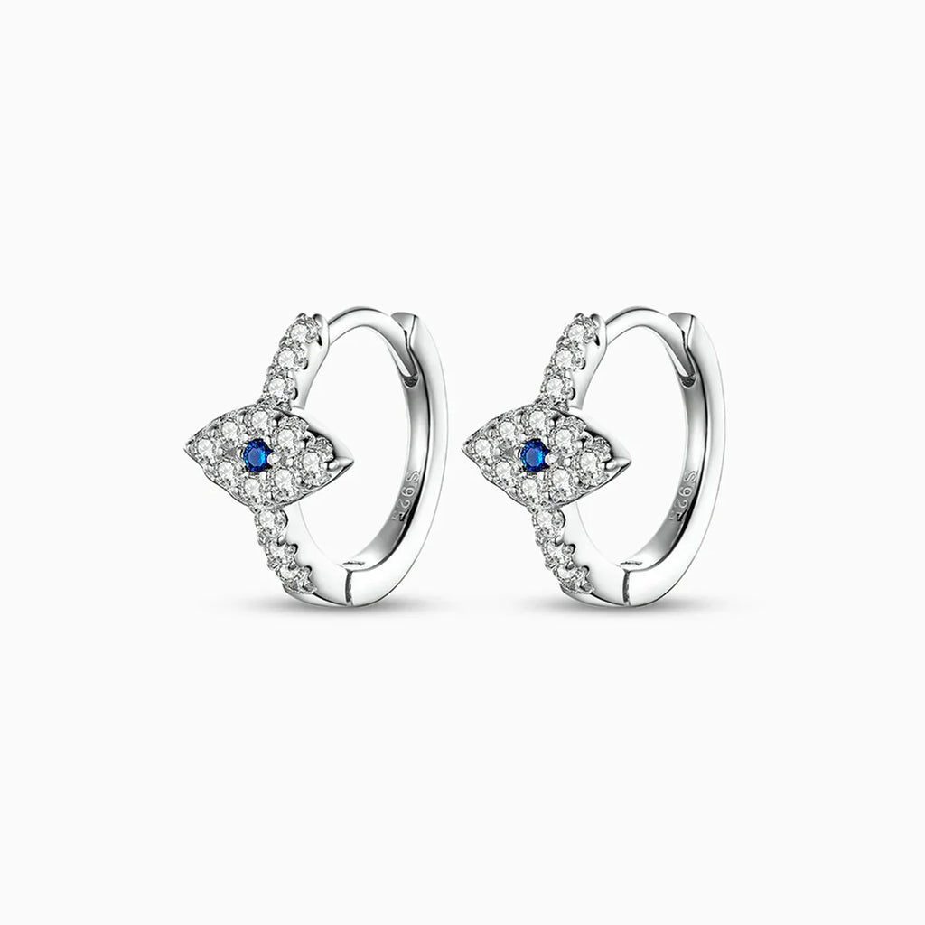 Vioraia Evil Eye Huggie Earrings