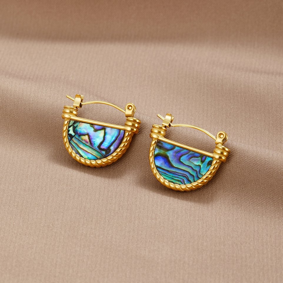 Vioraia Amalfi Turquoise Shell Earrings